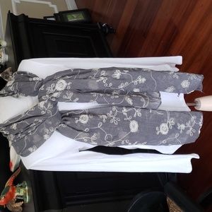 Embroidered scarf/ wrap